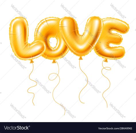 Balloons Letters Love Royalty Free Vector Image