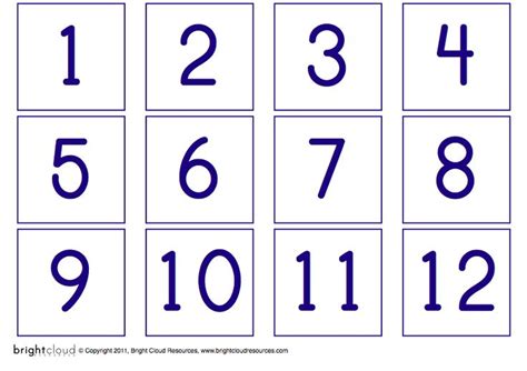 Numbers Flash Cards Free