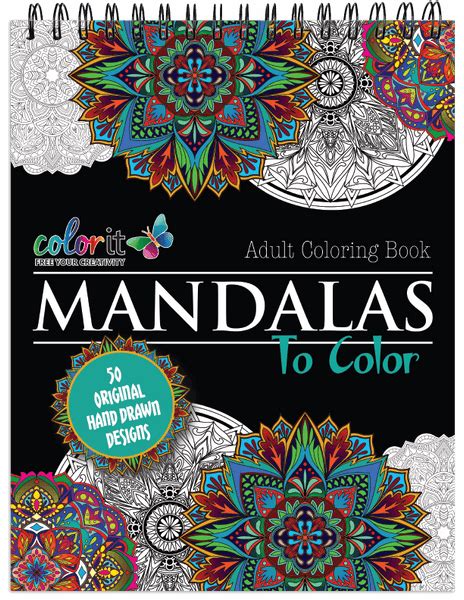 Mandala Coloring Book With Hardback Covers And Spiral Binding Colorit