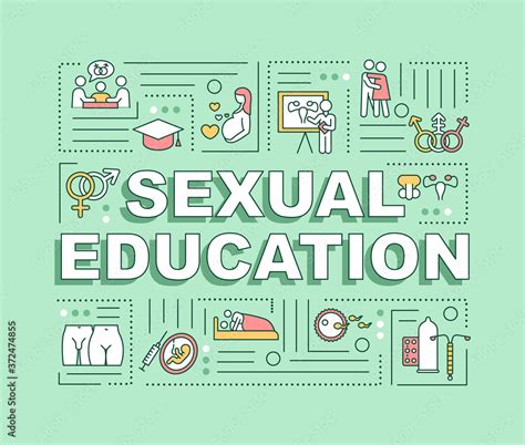 vecteur stock sexual education word concepts banner instruction and guidance on human sexuality