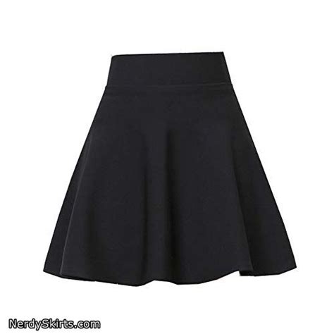 Fellee Women S Basic Versatile Stretchy Flared Casual Mini Skater Skirt