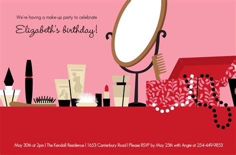 A party is the perfect way to express your friendship or affection for the honoree. Birthday Cards - Red and Pink Make Up and Jewelry Girls ...