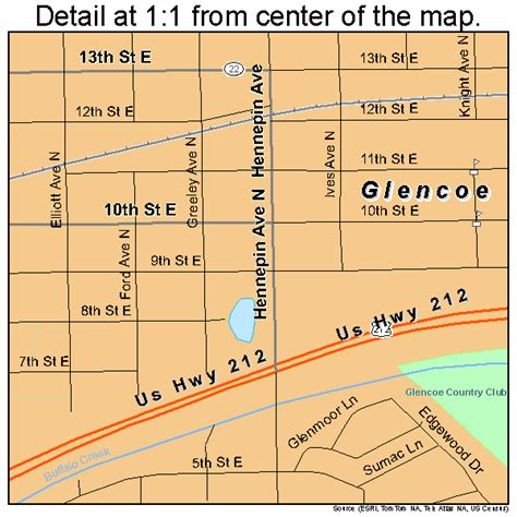 Glencoe Minnesota Street Map 2723948