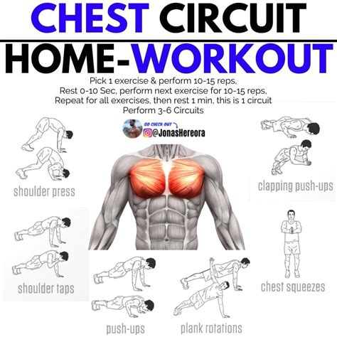 Best Workout For Upper Chest At Home Workout Printable Planner