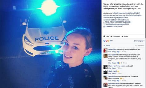 Police Hit With Sexist Comments Over Pictures Female Cop Daily Mail Online