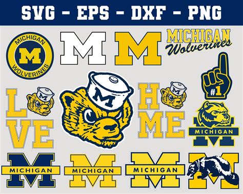 Michigan Wolverines football NCAA Logo Svg, Eps, Dxf, Png