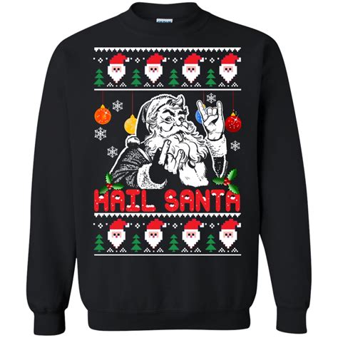 Hail Santa Ugly Christmas Sweater Ad