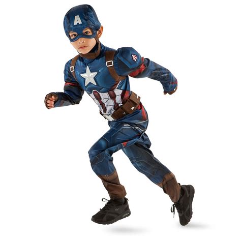 Marvel Civil War Captain America Avengers Costume Child Large Ages 8 10