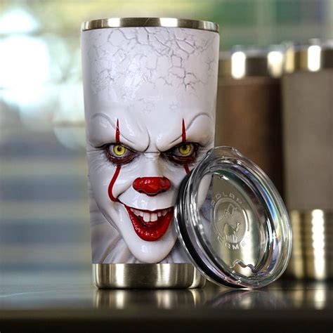 Design Vacuum Insulated Tumbler Evil Clown Face Wozoro