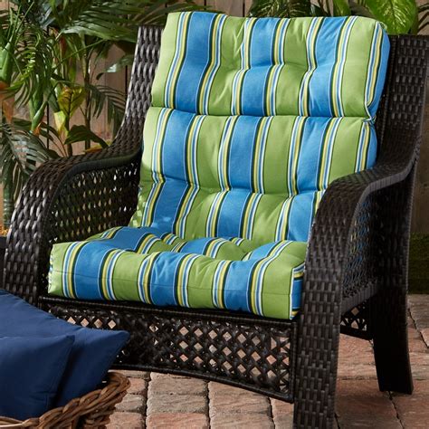 Cayman Stripe Outdoor High Back Chair Cushion