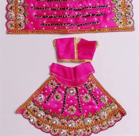 4 Inch Silk Radha Rani Dress For Temple At Best Price In New Delhi Ag