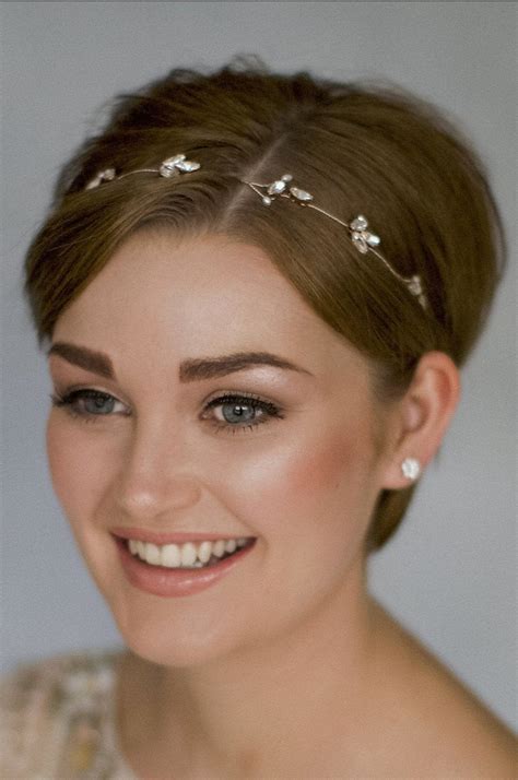 simple flower wedding headband in gold silver or rose gold daisy debbie carlisle