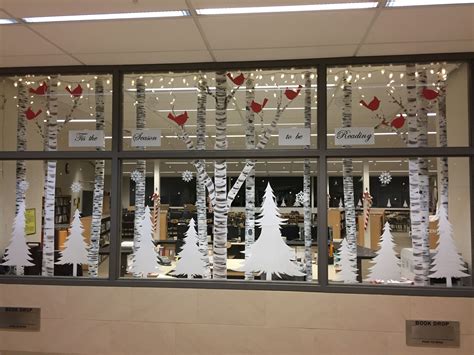 Office decor can equally be fun and quirky and chic and modern with the edgy class they just can't look beyond. Library Christmas, birch trees used pool noodles ...