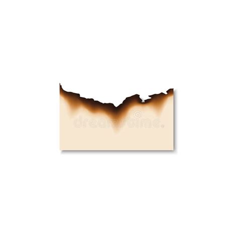 Piece Of Paper With Burnt Edges Isolated Page Stock Vector Illustration Of Realistic Surface