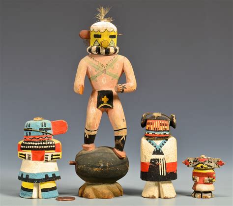 lot 621 4 hopi native american kachina dolls