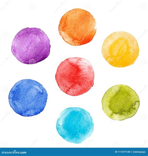 Watercolor Rainbow Spot Vector Set Stock Vector Illustration Of Trend