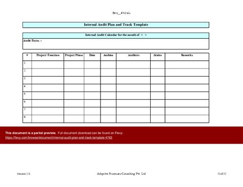 Excel Template Internal Audit Plan And Track Template Excel Template