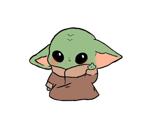 Baby Yoda Dibujo Kawaii Png The Baby Flies In Its Cradle Spends Time