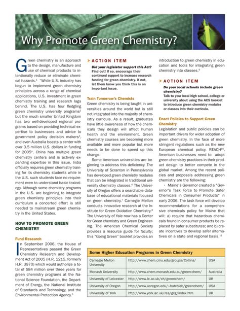 Why Promote Green Chemistry