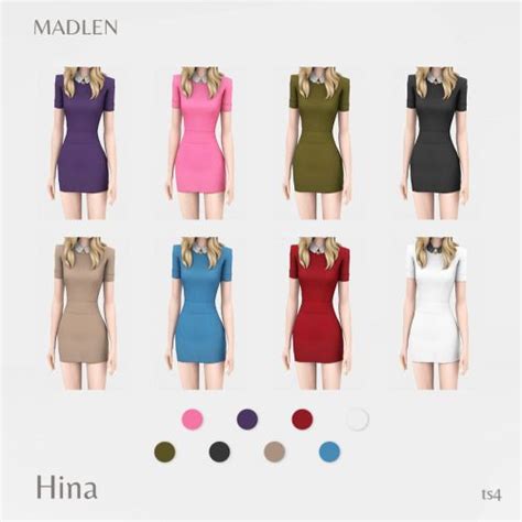 Madlen Sims 4 Collar Dress Fashion