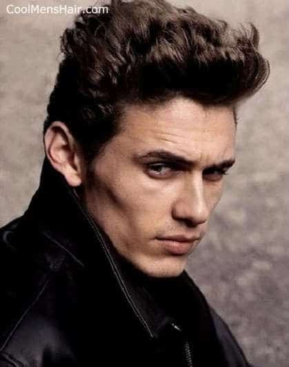 James Franco Hairstyles Curly Pompadour Short Haircuts Cool Mens Hair