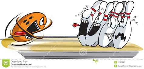 Terrified Bowling Pins Stock Illustration Illustration Of Strike