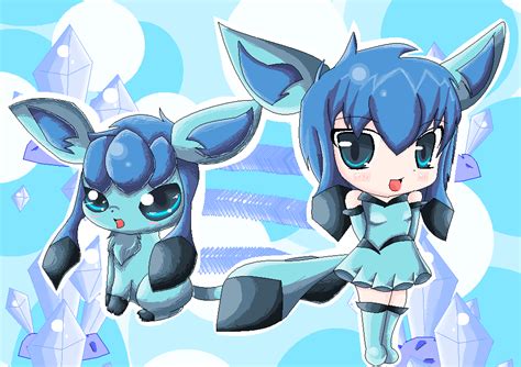 Chibi Glaceon By Psychoticly Cute