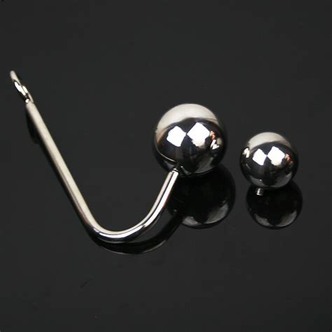 sex stainless steel anal hook with removable balls bondage anal plug funny toys in anal sex toys