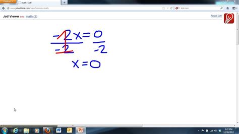 2x 2 11x 12 0 - Solve the equation -2x=0 - YouTube
