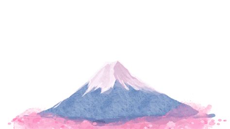 Watercolor Mount Fuji Png Transparent Images Free Download Vector