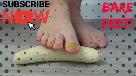 Asmr Bare Feet Crushing Fetish Banana Pasta Cookie Youtube