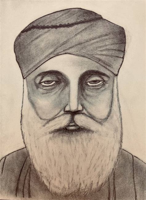 Guru Nanak Dev Drawing By Nitin Gambhir Saatchi Art