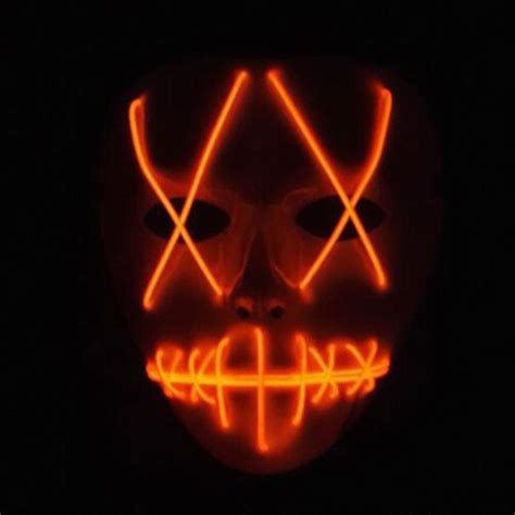 Tagital Halloween Mask Led Light Up Funny Masks The Purge Movie Scary
