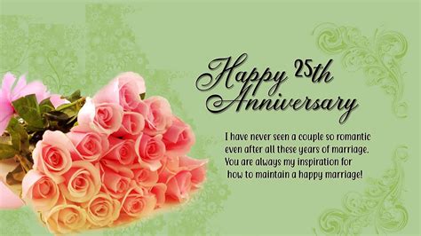 Happy 25th Anniversary Wishes For Wedding Quotes Messages Status And Images The Birthday Wishes