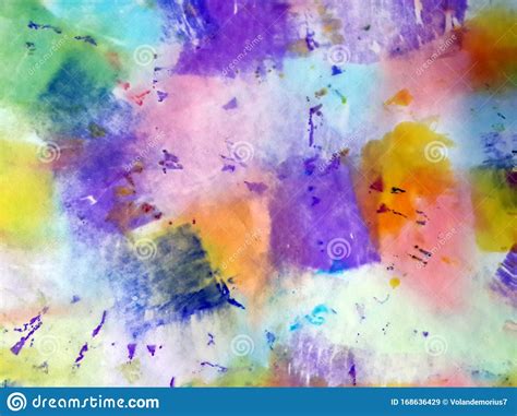 Colorful Bright Watercolor Abstract Background Colored Spots On Paper