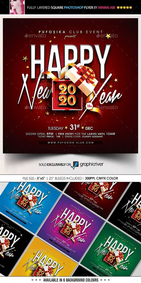 Happy New Year Flyer Print Templates Graphicriver