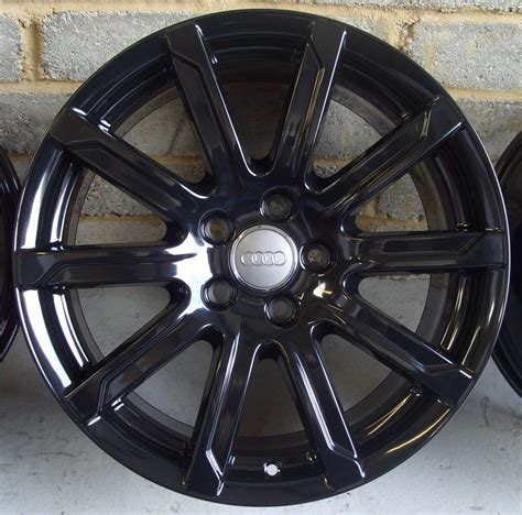 Audi Oem Spoke Alloy Wheels Gloss Black