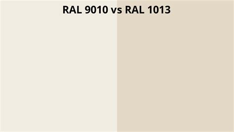 RAL 9010 Vs 1013 RAL Colour Chart UK