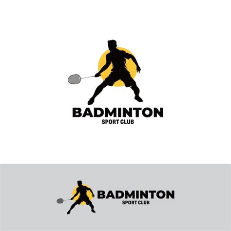 Premium Vector Badminton Player Logo Design Template
