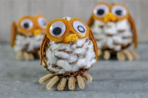 Easy Diy Pinecone Owl Craft For Kids Life Over Cs