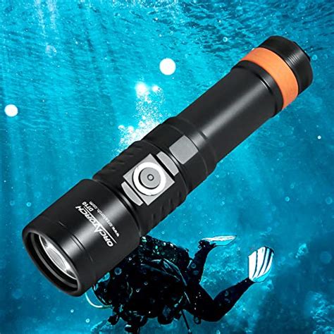 Orcatorch D710 Scuba Diving Light 3000 Lumens Super Bright Underwater Flashlight With 6 Degrees