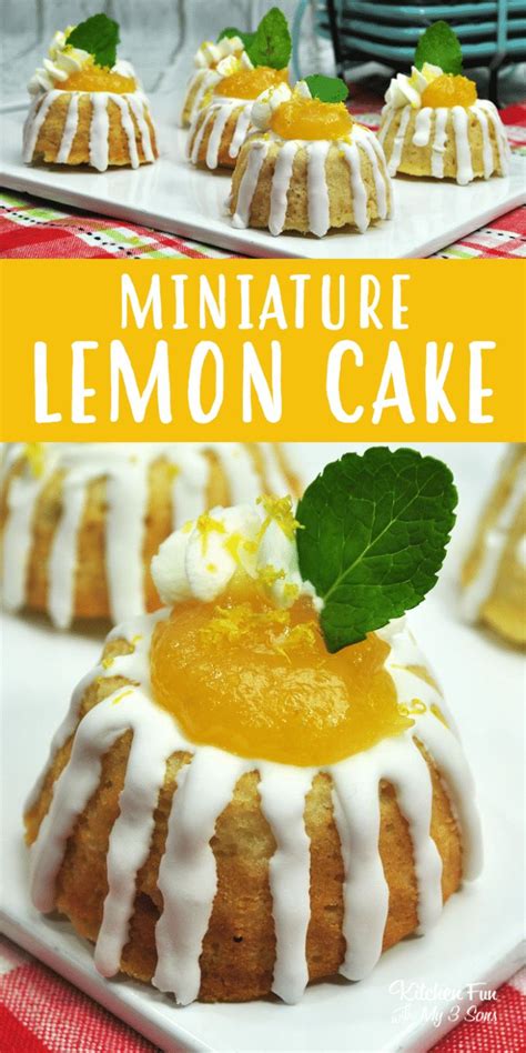 Even though these cakes aren't connected to any recipe, their shape is similar to the european version called gugelhupf. Mini Lemon Cakes - Kitchen Fun With My 3 Sons | Mini bundt cakes recipes, Mini lemon bundt cakes ...