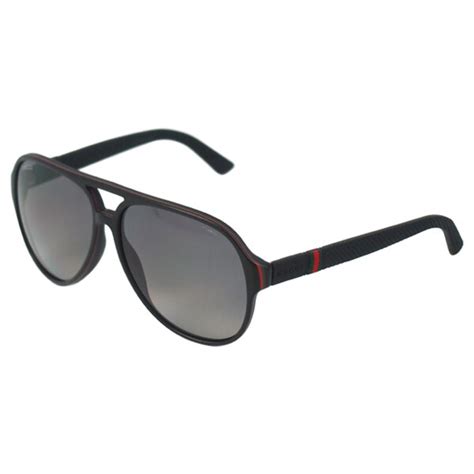 Gucci Men S Gg 1065 S 4upwj Black Red Green Polarizad Aviator Sunglasses Overstock Shopping