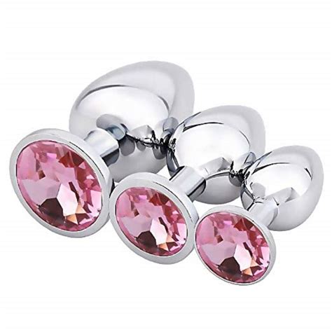 Anal Butt Plug Stainless Steel Dildo Anal Beads Crystal Jewel Metal