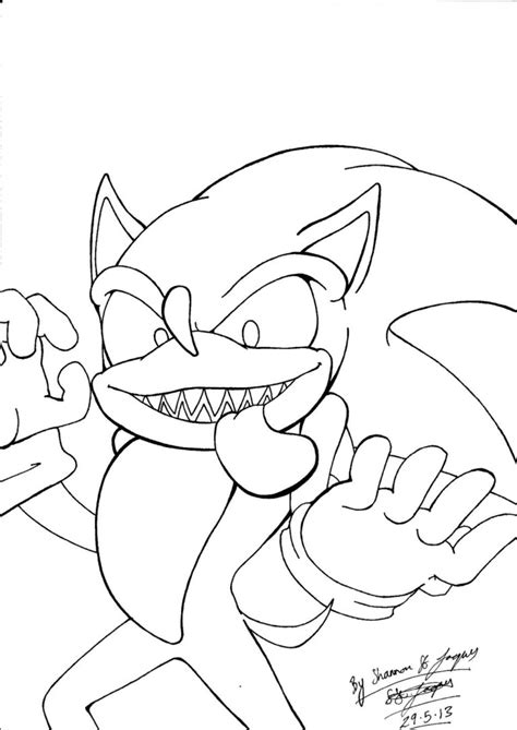 coloriage sonic  coloriage sonic exe