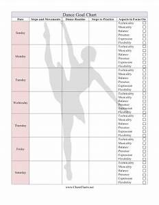 This Free Printable Weekly Dance Goal Chart Allows Ballerinas And