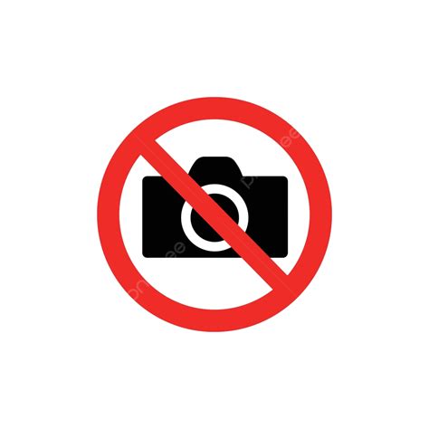 Tanda Larangan Piktogram Dilarang Fotografi Vektor Diizinkan Tanda