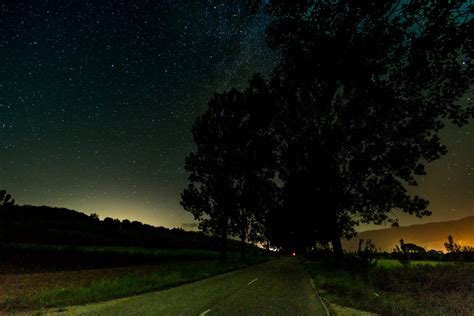 Fotos Gratis Noche Estrellas Camino La Carretera Verano Cielo