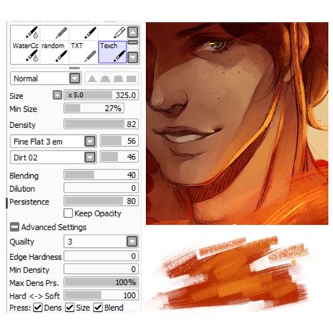 Default Sai Brush Textures Recipepor