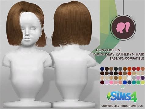Coupure Electrique Tsminh S Katheryn Hair Retextured Sims 4 Hairs